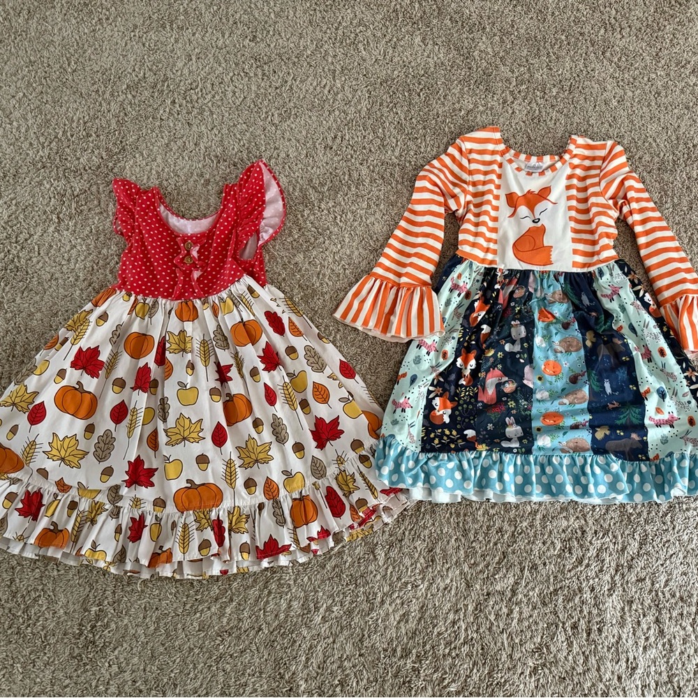 Eleanor Rose Girls' Fall-Themed Dresses Set